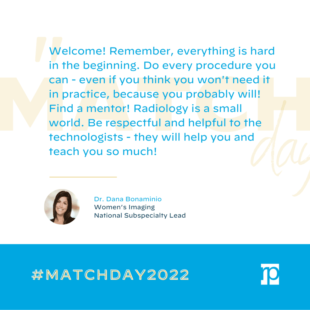 Match Day 2022 Dr. Bonaminio Quote