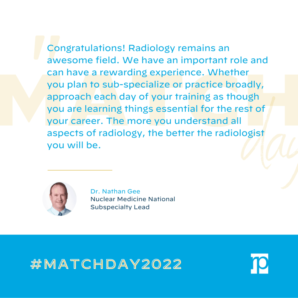 Match Day 2022 Dr. Gee Quote