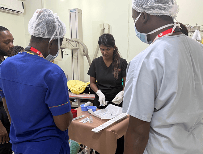 doctors demonstrating a procedure